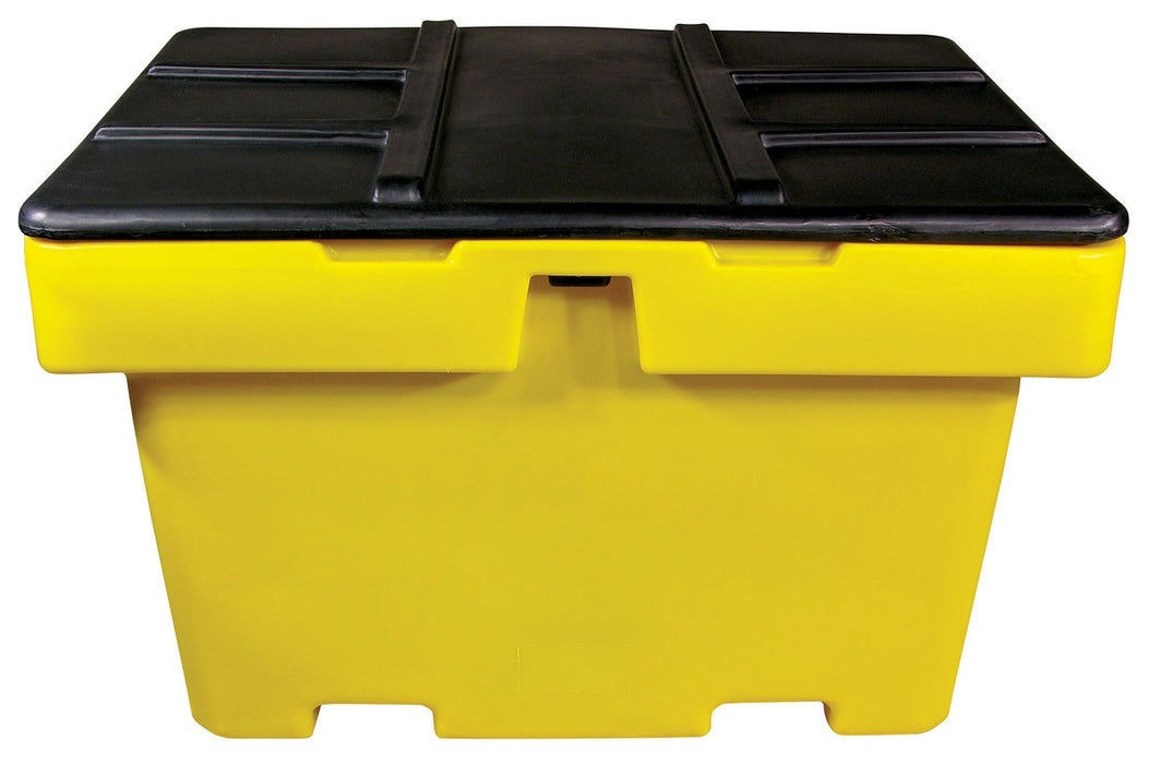 Vestil HDSB-18 Polyethylene Salt Box 18 Cubic Foot Capacity Yellow/Black
