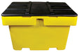 Vestil HDSB-18 Polyethylene Salt Box 18 Cubic Foot Capacity Yellow/Black