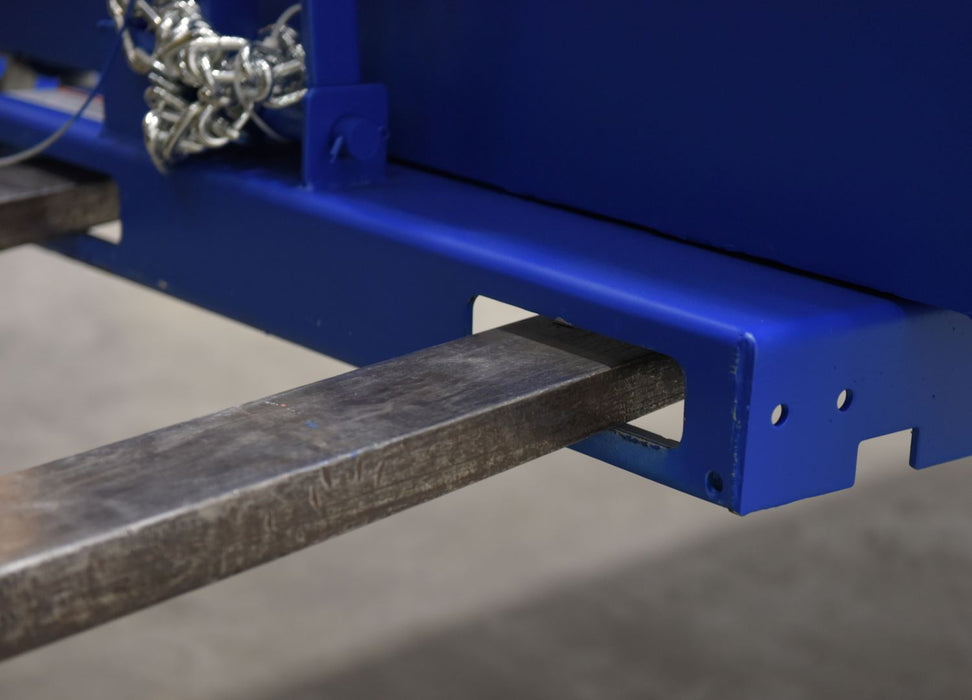 Vestil HOP-OE steel open ended low profile parts hopper - view 5