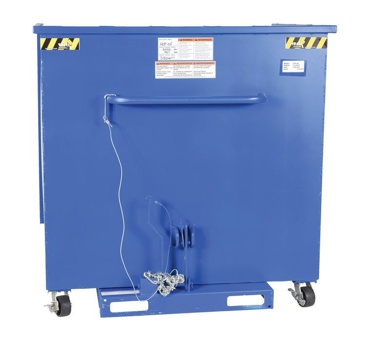 Vestil HOP-OE steel open ended low profile parts hopper - view 4