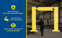 Vestil HPRO-SQ-36-36-5 steel square high profile machinery and rack guard feature overview 2