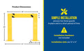 Vestil HPRO-SQ-36-36-5 steel square high profile machinery and rack guard feature overview 1