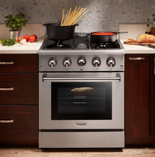 Thor Kitchen 30 in. 4.2 cu. ft. Professional Propane Gas Range in Stainless Steel, HRG3080ULP Thor Kitchen