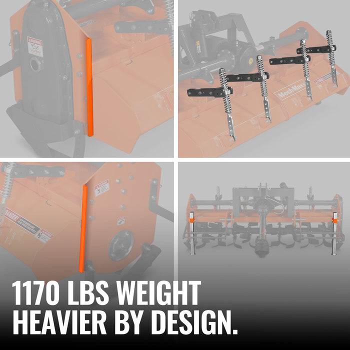 80 in Heavy Duty Rotary Tiller,  3 Point Hitch Cat.2,  Gear Drive,  PT — lifestyle view