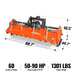 90 in Heavy Duty Rotary Tiller,  3 Point Hitch Cat.2,  Gear Drive,  PT — angle view
