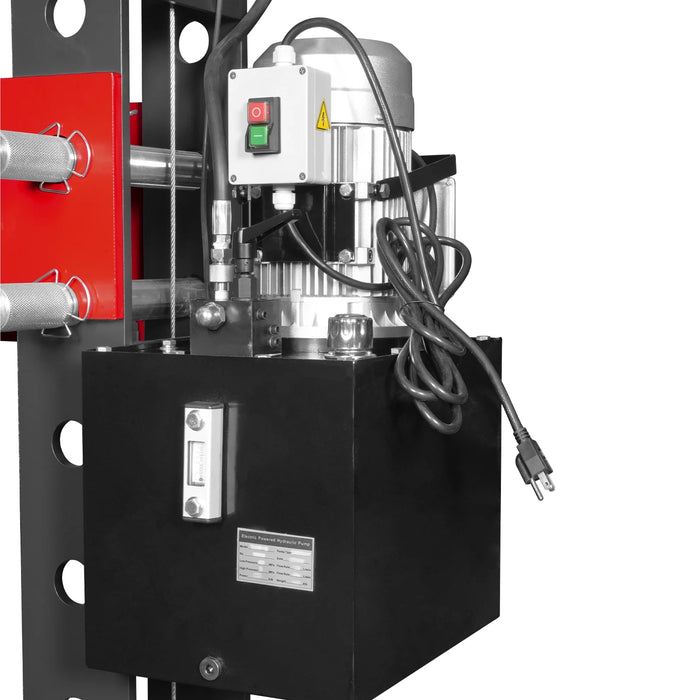 100 Ton H-Frame Electric Hydraulic Shop Press with Hand Winch,  110V M — view 15