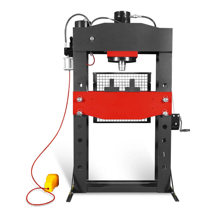 100 Ton H-Frame Air/Hydraulic Shop Press with Hand Winch,  Fully Welde — view 21
