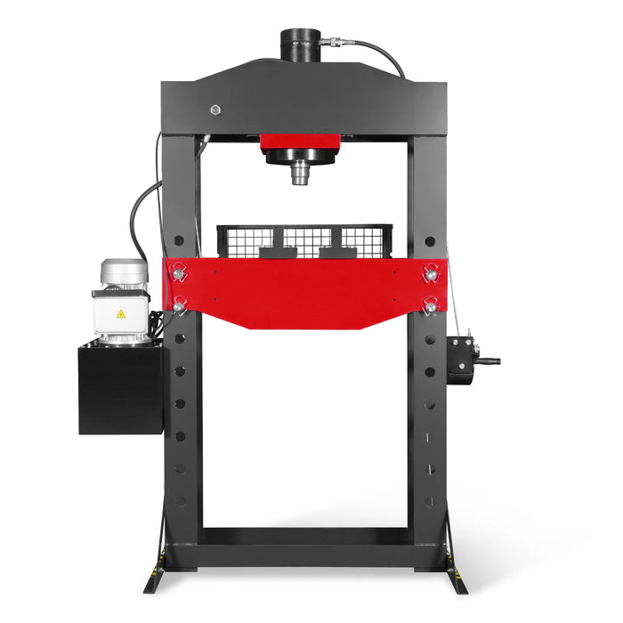75 Ton H-Frame Electric Hydraulic Shop Press with Hand Winch,  110V Mo — view 22