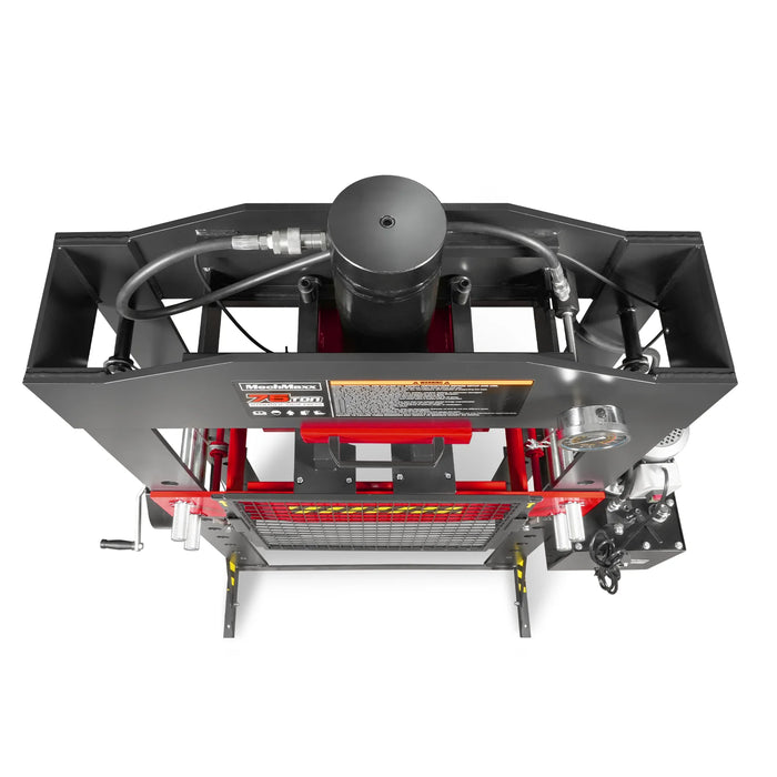 75 Ton H-Frame Electric Hydraulic Shop Press with Hand Winch,  110V Mo — view 10