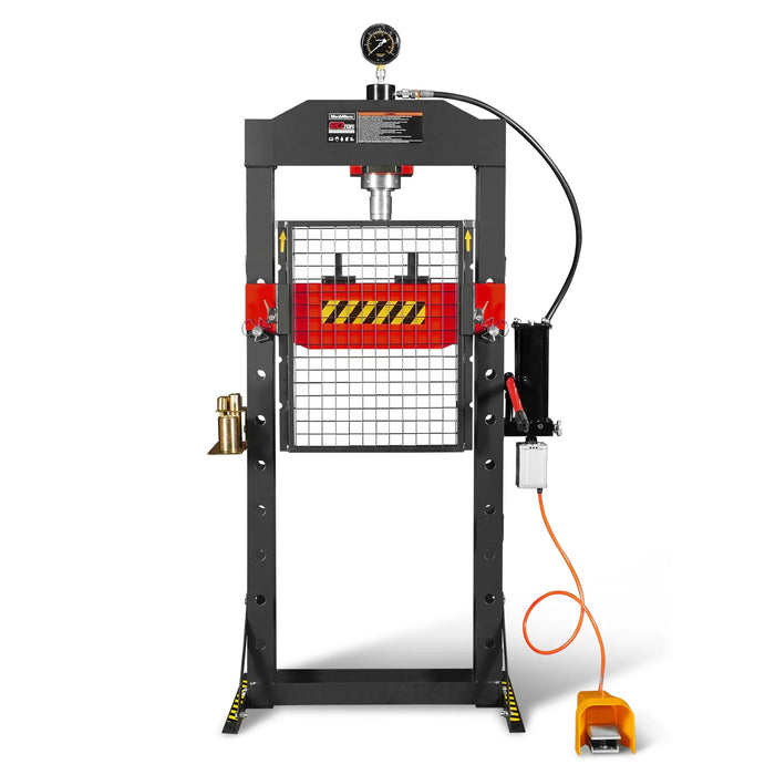 20 Ton H-Frame Air/Hydraulic Shop Press with Press Pin Kit, Fully Weld