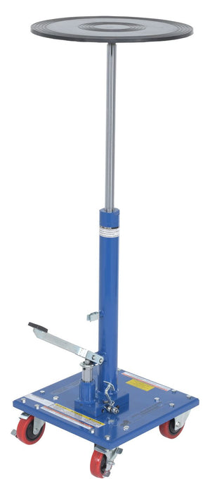 Vestil HT-02-18R Steel 18" Round Top Hydraulic Post Table 200 lb. Capacity Blue
