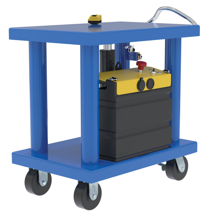 Vestil HT-40-2436-DC Steel DC Powered Hydraulic Post Table 24 In x 36 In 4,000 lb. Capacity Blue