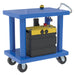 Vestil HT-60-2436-DC Steel DC Powered Hydraulic Post Table 24 In x 36 In 6,000 lb. Capacity Blue