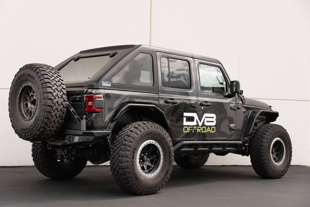 DV8 Offroad 2018-2026 Jeep JL 4 Door Razor Series Fastback Hard Top – installed on vehicle, image 1 of 14