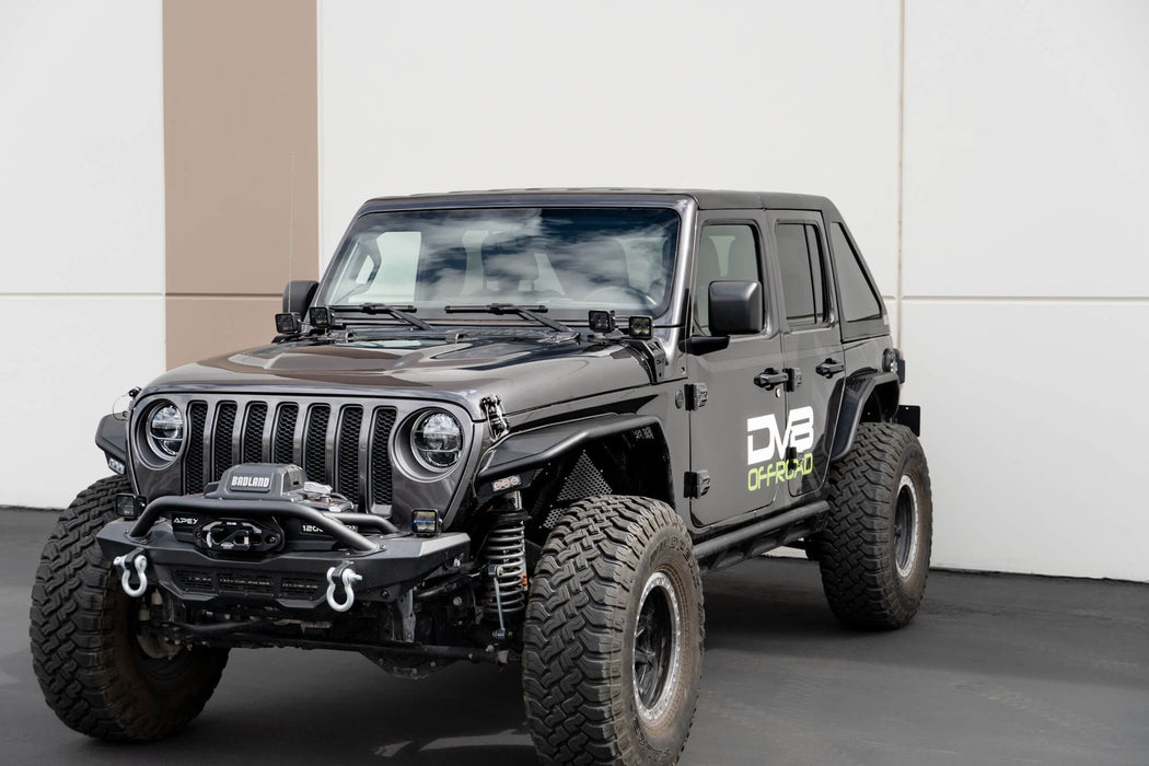 DV8 Offroad 2018-2026 Jeep JL 4 Door Razor Series Fastback Hard Top – installed on vehicle, image 2 of 14
