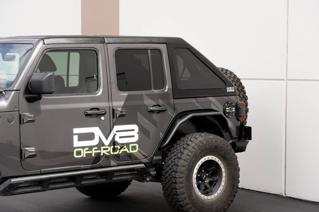 DV8 Offroad 2018-2026 Jeep JL 4 Door Razor Series Fastback Hard Top – installed on vehicle, image 3 of 14