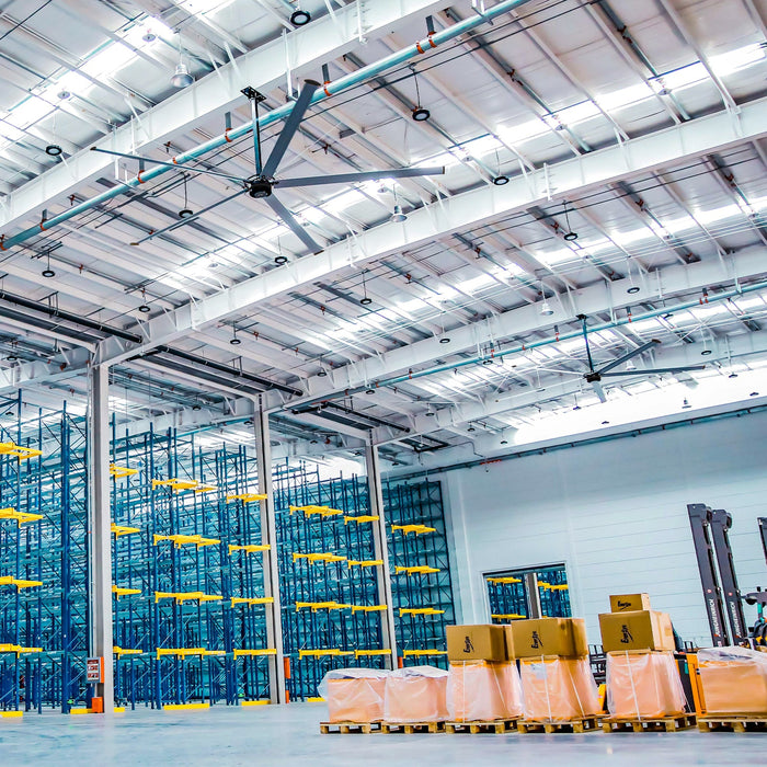 16FT HVLS Industrial Ceiling Fan 220V 3-Phase - Energy Efficient Large Area Air Circulation for Fan Warehouses & Factories, 16FT3PH
