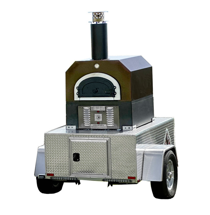 Chicago Brick Oven 750 Tailgater | Wood Fired Pizza Oven Trailer | 38" X 28" cooking surface | 2-3 - 10" pizzas at a time | 50-60 pizzas an hour