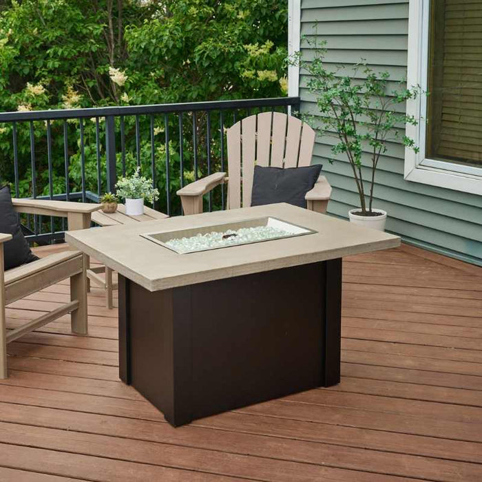 The Outdoor Greatroom Havenwood Rectangular Gas Fire Pit Table