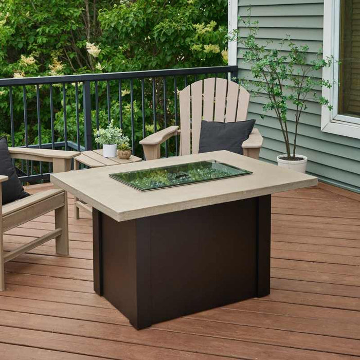 The Outdoor Greatroom Havenwood Rectangular Gas Fire Pit Table