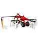 100" Mechmaxx 3-Point Hitch 6 Rotary Pull-Type Hay Rake Tedder ,  15-50Hp ,  HT100