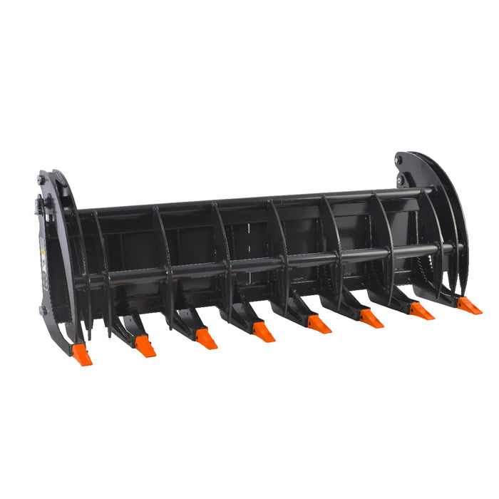 78” Skid Steer Heavy Root Rake Grapple Attachment,52in Jaw Opening , HGG-78