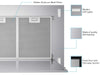 Victory Sunset Bluetooth range hood feature callouts and controls