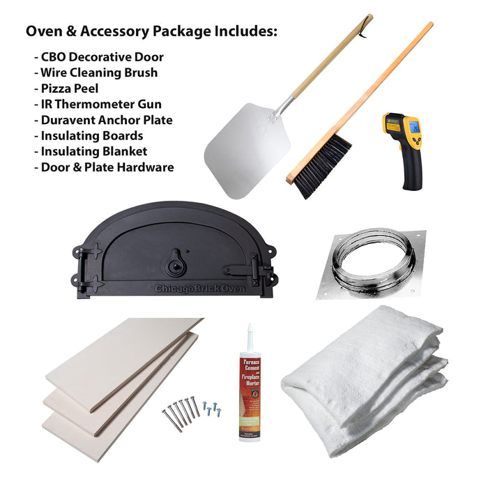 Chicago Brick Oven 750 Hybrid Pizza Oven DIY Kit (Residential) | Dual-Fuel (Gas and Wood)