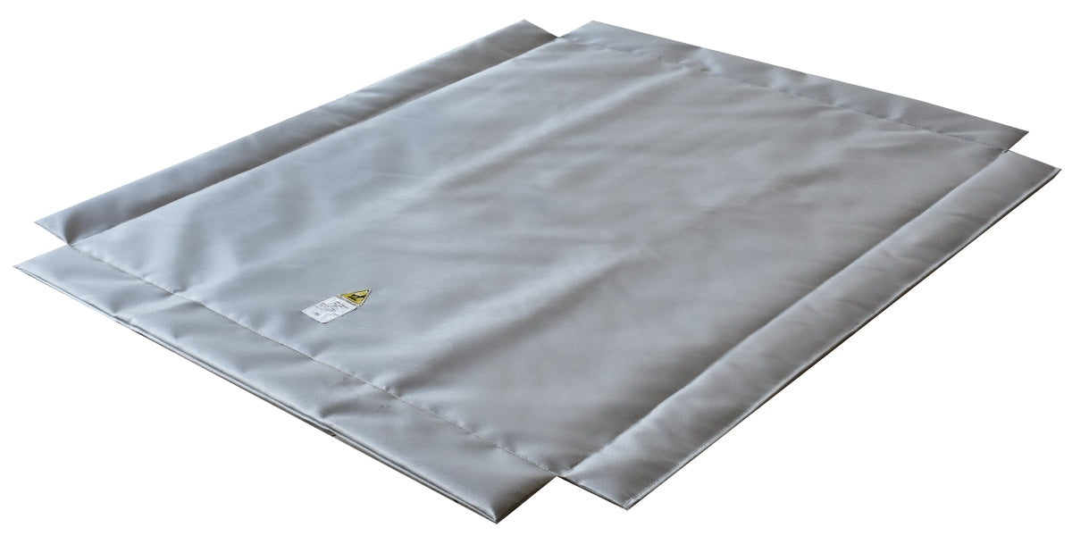 Vestil IBC-HEAT-TOP Silicone Impregnated Cloth Insulated Top Cover For Tote Tank Model Gray