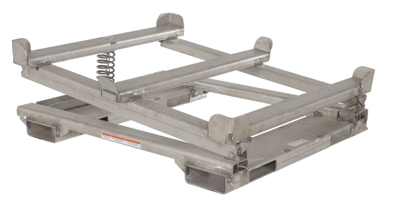 Vestil IBC-TLT-FP-SS Stainless Steel Intermediate Bulk Container Tilt Stand with Fork Pockets 48-1/2 in. x 15-1/4 in. 4,400 l