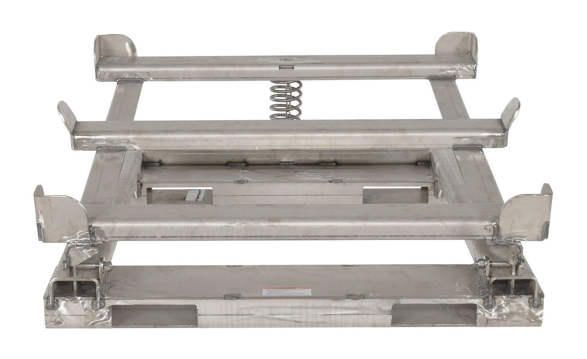 Vestil IBC-TLT-FP-SS stainless steel intermediate bulk container tilt stand with fork - view 3