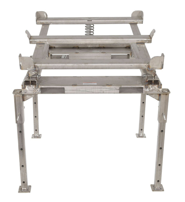 Vestil IBC-TLT-FPL-SS stainless steel intermediate bulk container tilt stand with fork - view 3