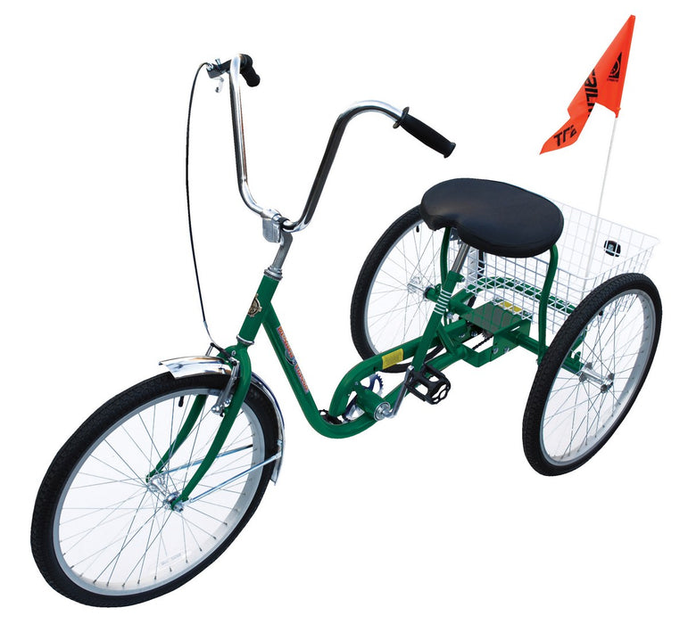 Vestil IBIKE-3-DC-G Standard Industrial Bicycle 250 lb. Capacity Green
