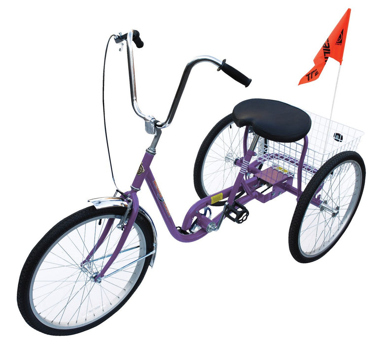Vestil IBIKE-3-DC-P Standard Industrial Bicycle 250 lb. Capacity Purple