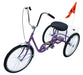 Vestil IBIKE-3-DC-P Standard Industrial Bicycle 250 lb. Capacity Purple