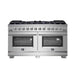 FORNO Capriasca  60" Titanium Gas Range Double fire furnace head 10burner with professional oven (FFSGS6260-60) FORNO