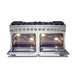 FORNO Capriasca  60" Titanium Gas Range Double fire furnace head 10burner with professional oven (FFSGS6260-60) FORNO