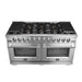 FORNO Capriasca  60" Titanium Gas Range Double fire furnace head 10burner with professional oven (FFSGS6260-60) FORNO