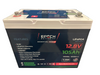 Epoch 12V 105Ah Essential Series LiFePO4 battery — terminal close-up