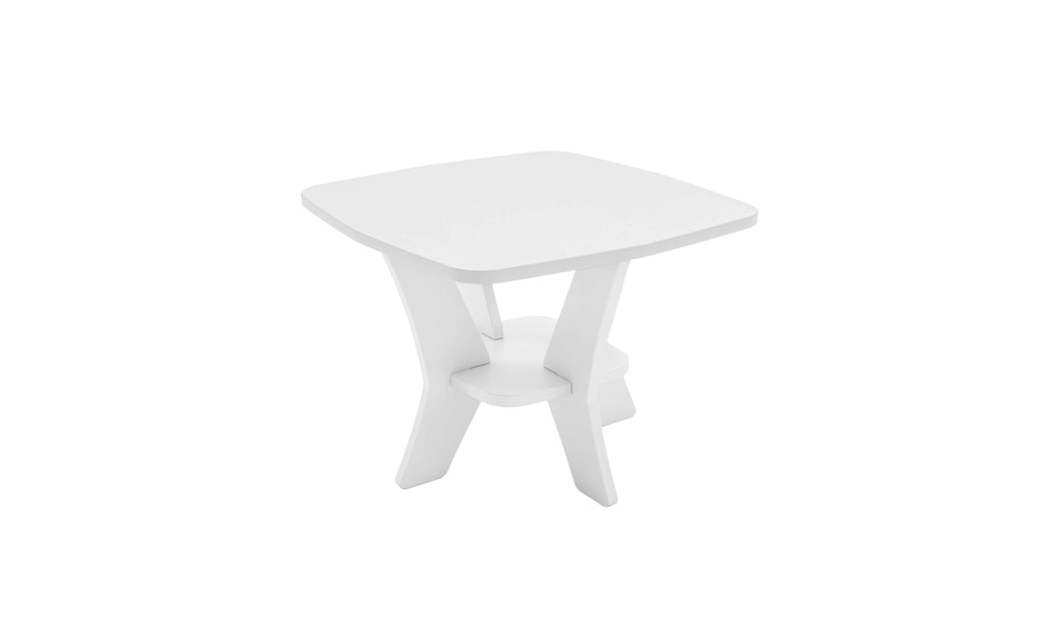 Ledge Lounger Mainstay Square Side Table — White