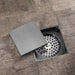 wonderland shower inc Brushed Nickel brass floor drain 4x4inch - Main Product Image