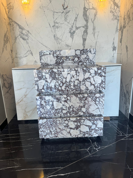 MEG Custom Marble By Ziynet A. LLC Calacatta Viola Marble Vanity Freestanding - Main Product Image