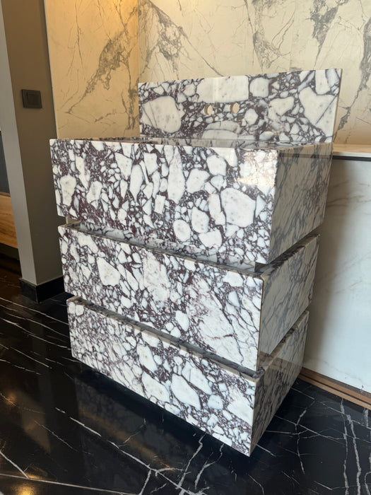 MEG Custom Marble By Ziynet A. LLC Calacatta Viola Marble Vanity Freestanding - Alternate View