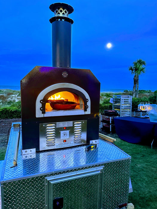 Chicago Brick Oven 750 Tailgater | Wood Fired Pizza Oven Trailer | 38" X 28" cooking surface | 2-3 - 10" pizzas at a time | 50-60 pizzas an hour