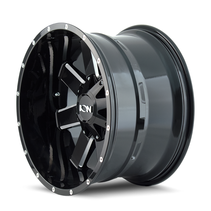 Ion Alloy 141 Gloss Black Milled Wheel 2