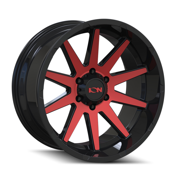 Ion Alloy 143 Gloss Black Red Machined Wheel 1