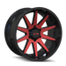 Ion Alloy 143 Gloss Black Red Machined Wheel 1