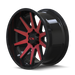 Ion Alloy 143 Gloss Black Red Machined Wheel 2
