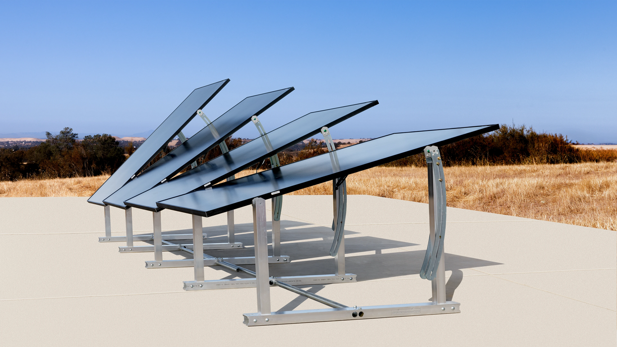 IntegraRack IR-45ASA BallastRack Solar Panel Ground Mount Frame, 15-45 Degree Freely Adjustable PV Ground Mount, Single Frame - Urban Supply Inc