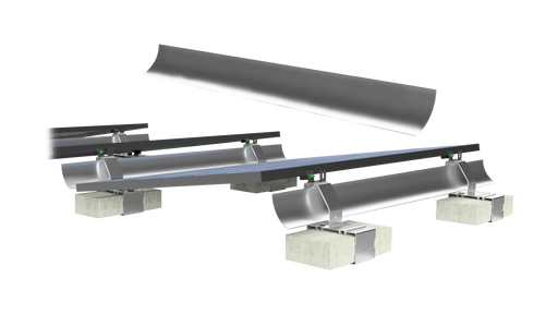 IntegraRack MultiBallast Wind Spoiler for Deflecting Wind Currents, Limits Upward Lift on Flat Rooftop Solar Installations Due to Wind - Urban Supply Inc